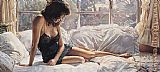 Steve Hanks Black Lace Nightgown painting